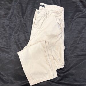Zara Off-White Cargo Trousers